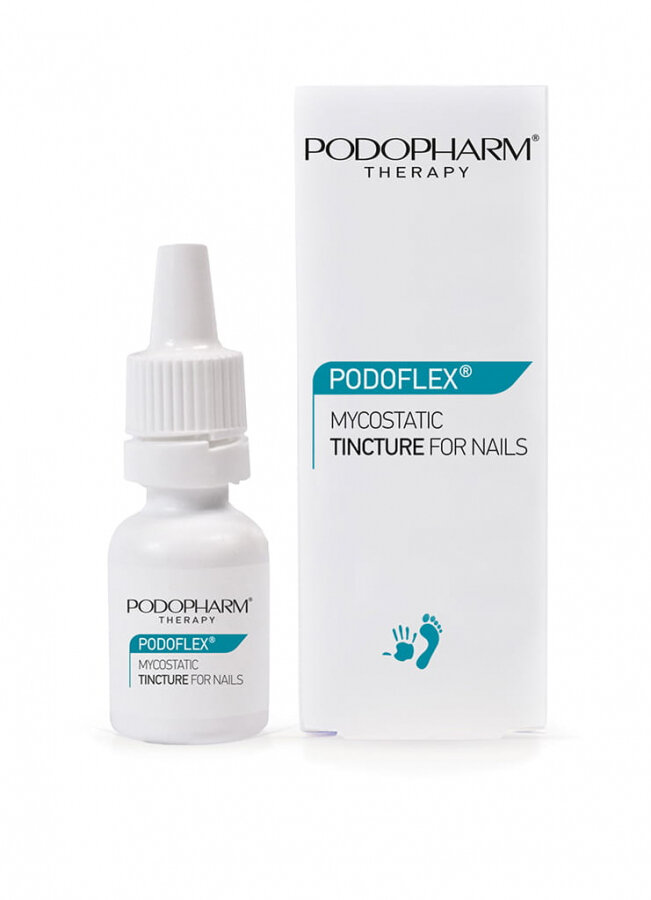 Podopharm Podoflex mykostatická tinktúra na nechty pre prevenciu a posilnenie oslabenej nechtovej platničky.