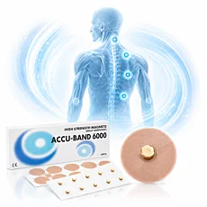 Pozlátené akupresúrne magnety Accu-Band 6000 Gauss - 12 ks