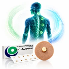 Pozlátené akupresúrne magnety Accu-Band 9000 Gauss - 12 ks