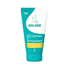 Antiperspirantný gél na nohy proti poteniu, Akileïne GREEN – 75 ml