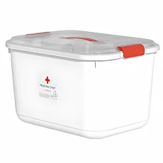 Domáca lekárnička - plastový box na lieky s vyberateľným organizérom