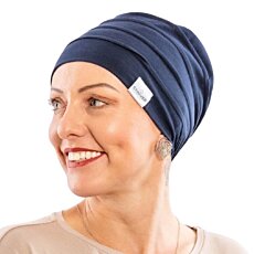 Čiapka po chemoterapii, dámska Canaver (2-vrstvová) tmavo modrá