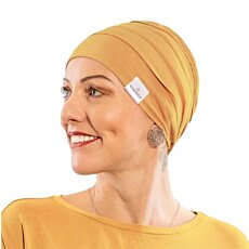 Čiapka po chemoterapii, dámska Canaver (2-vrstvová) mango