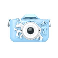Unicorn poník, detský fotoaparát, modrý