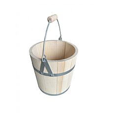 Drevené vedro s rúčkou veľké, sauna, záhrada, studňa, kvetináč, 30 x 31 cm, 15L