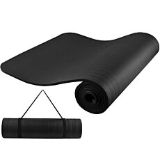 Fitness podložka na cvičenie 181 x 62 cm čierna