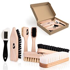 Súprava kefy na starostlivosť o obuv z kože, semišu a nubuku, ShoeClinic 6v1