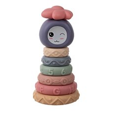 Mäkká senzorická pyramídová veža pre dojčatá a malé deti, Stacking Toy