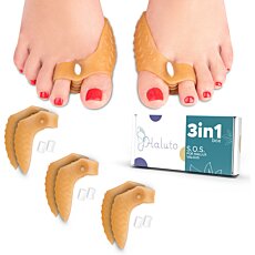 Silikónové oddeľovače prstov na hallux valgus s klinom