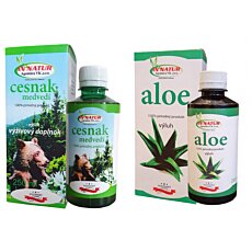 Medvedí cesnak + Aloe Vera výluh, 100% prírodný koncentrát