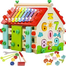 Multifunkčný drevený edukačný domček pre deti House Wood