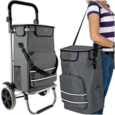 Nákupní taška na kolečkách Shopping Bag, 40 l, šedá