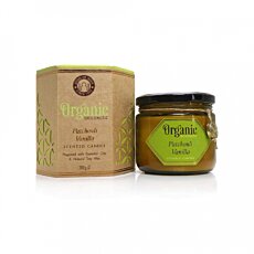 Organická vonná svíčka s víčkem ve skle Patchouli Vanilla, 200 g