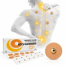 Pozlátené akupresúrne magnetické náplasti Accu-Band 800 Gauss - 24 ks
