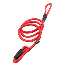 Praktické vodítko s obojkem pro psy 110 cm, červené