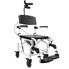 Toaletní WC křeslo polohovatelné na kolečkách s opěrkou TILT - šířka 45 / 50 cm