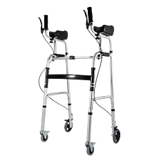 Štvorkolesové chodítko s lakťovou oporou a brzdami JMC-C 3225 – do 136 kg