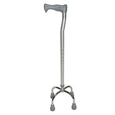 Čtyřstopá hůl s ergonomickou rukojetí RF-400, nastavitelná, stříbrná