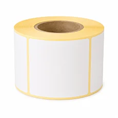 Termo etikety na kotúči 60 x 60 mm, 1000 ks, dutinka 40 mm, biele, BPA free