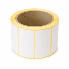 Termo etikety na kotúči 60 x 30 mm, 750 ks, dutinka 75 mm, biele, BPA free