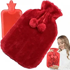 Termofor s měkkým potahem z jemného plyše - 1700 ml