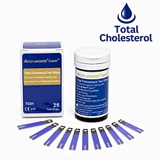 Testovacie prúžky na celkový cholesterol Accu-Answer - 25 ks