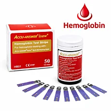 Testovacie prúžky na hemoglobín Accu-Answer - 50 ks