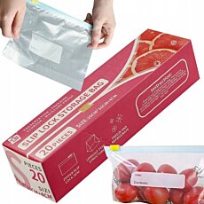 Vzduchotesné fóliové vrecká so zipsom na potraviny 20 x 10 cm – 20 ks
