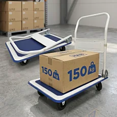Skladací transportný plošinový vozík s otočnými kolieskami s nosnosťou 150 kg