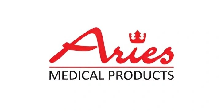 Logo značky Aries, český výrobca kompresných produktov.